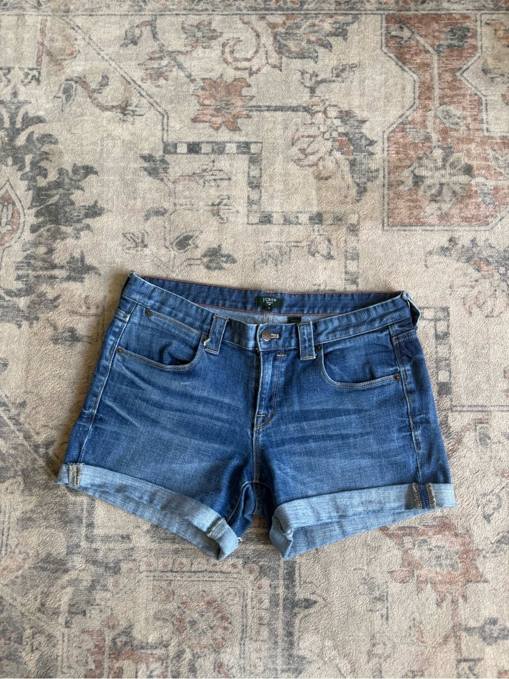 J. Crew Medium Blue Denim Roll-Cuff Women's Shorts
